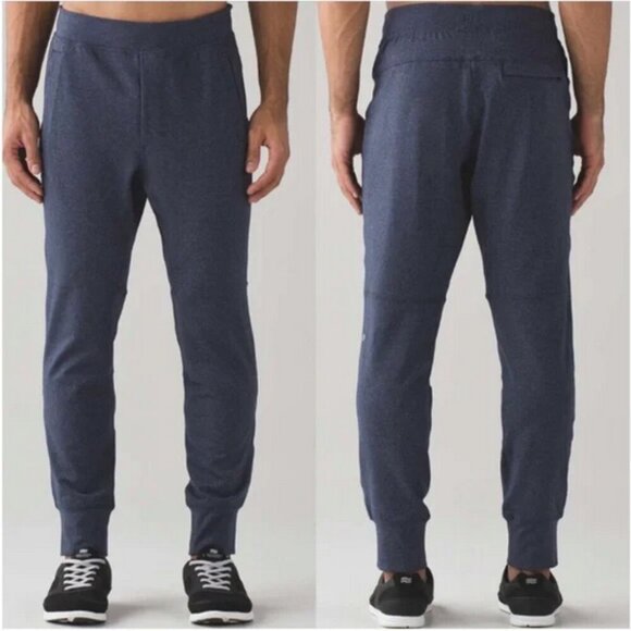 LULULEMON Intent Jogger *30" Heathered Nautical Navy Lounge M Pants Luon Comfy - Picture 1 of 9